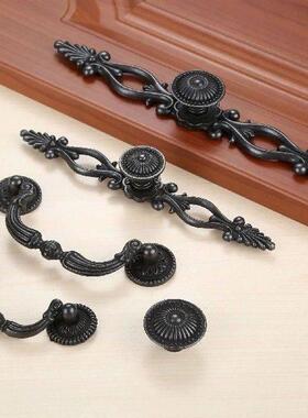1pc Black Vintage Door Handles Antique Knobs and Handles
