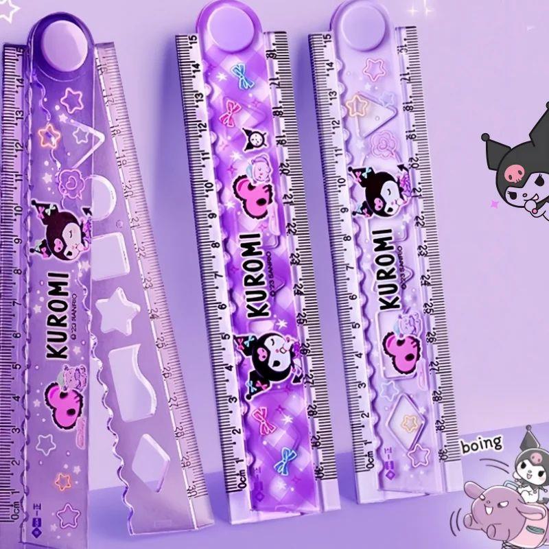 30cm Folding Ruler My Melody Kuromi Cinnamoroll with Wavy Li