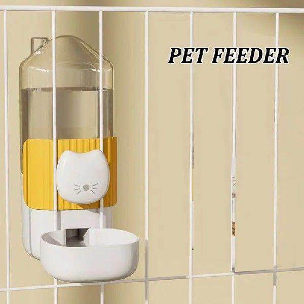 Cat Food Dispenser Cage Pet Feeding Bowls Dispenser Dog
