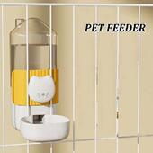 Food Feeding Dispenser Cat Cage Pet Bowls Dog