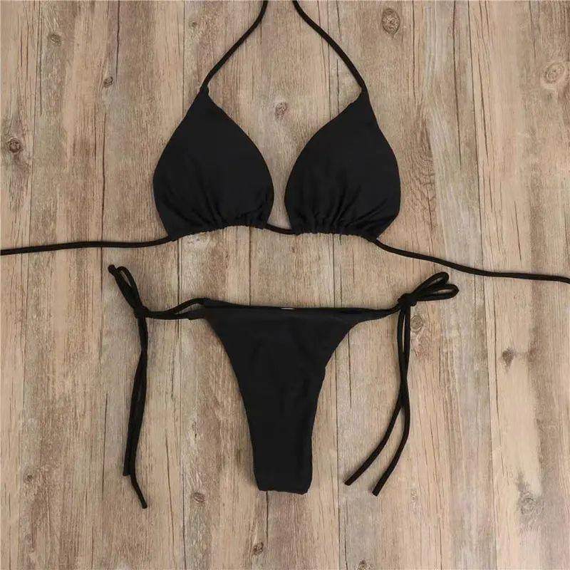 Summer Swimsuit Women Sexy Bikini Set Push-up Padded Bra Tho