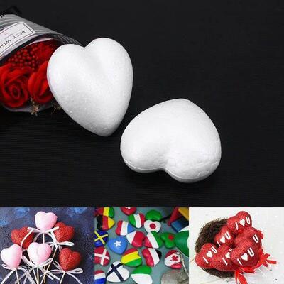 10pcs Craft Hearts Heart-Shaped Polystyrene Ball for and