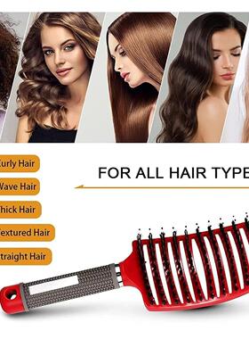 Salon Hairdressing Hair Brush Women Wet Massage Comb Bristle