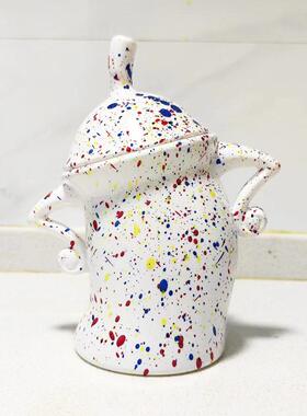 Canister with Attitude 跨境塑料有态度彩色罐子装饰俏皮杯摆件