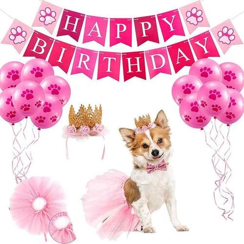 Dog Happy Birthday Party Supplies Cute Dog Bandana Pet Saliv