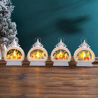 Kids Christmas Lantern Night Light Gift Table Decor Ornament