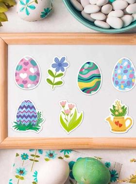 防水复活节贴纸儿童节日装饰贴纸Easter Bunny防水贴纸彩蛋兔子乙