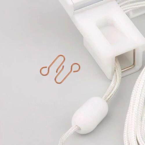 60 Pcs Curtain Track Hooks Black Metal Ceiling Drapes Rods
