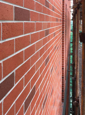 红色劈开砖软瓷砖柔性MCM饰面砖轻薄工程外墙砖软陶文化砖文化石