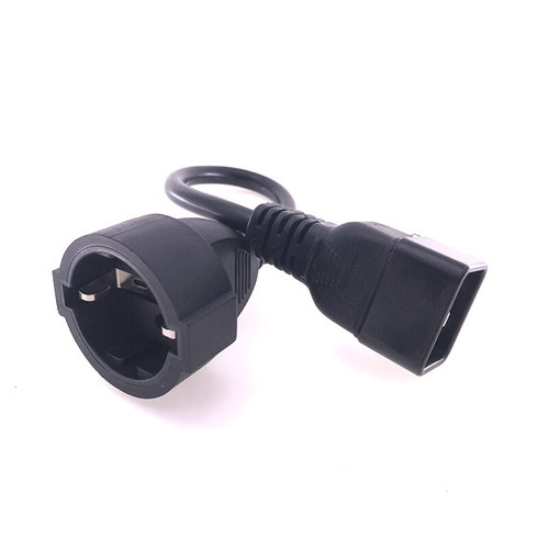 UPS服务器PDU品字C20转德标母座0.3米电源线 欧式工业机器机箱柜