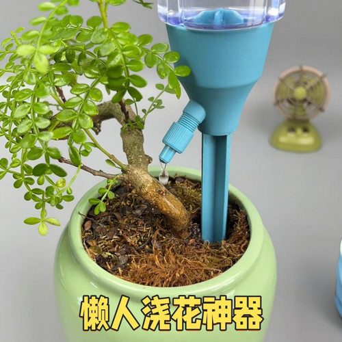 家中无人浇花自动浇水懒人家用滴水器调节流速绿植滴灌渗水器