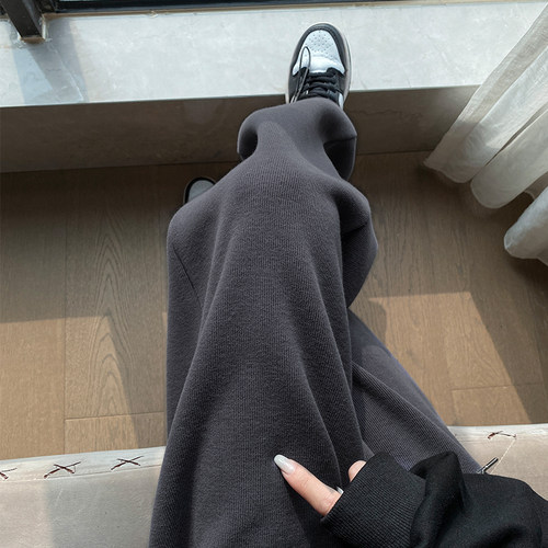 美式炸街灰色运动裤女高街潮ins