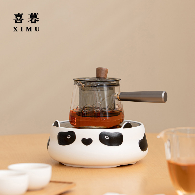熊猫陶瓷电陶炉家用室内围炉煮茶壶烧水壶大容量养生玻璃泡茶壶,餐饮具,茶壶,淘宝优惠券,粉丝福利购,淘宝优惠卷