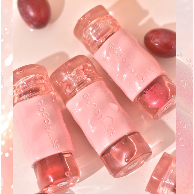 GOGOTALES戈戈舞轻透琉光唇蜜水光镜面唇釉裸橘色红茶色日常唇彩