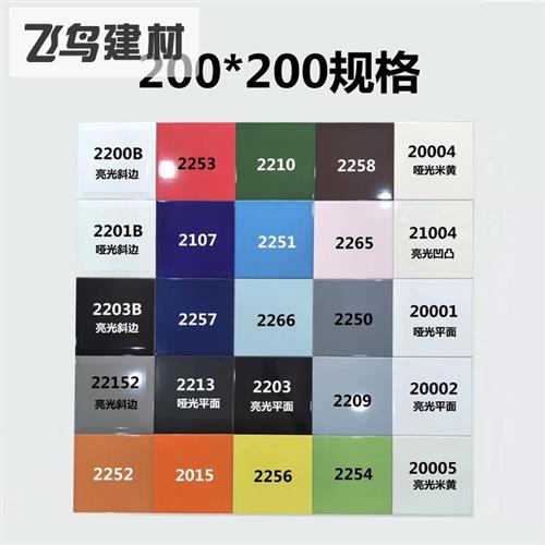 小白砖方砖蓝纯色灰亮光面瓷砖200X200彩色瓷片卫生间幼儿园墙砖