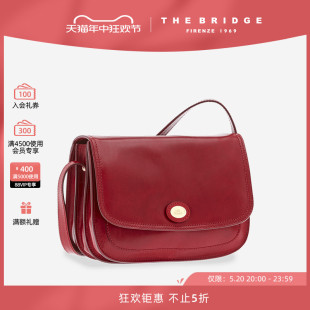 桥牌 手工牛皮大号斜挎单肩包复古高级时尚 Bridge The 真皮女包