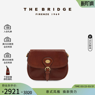 新品 桥牌 ISADORA女复古优雅纯牛皮单肩斜挎包半圆包 Bridge The