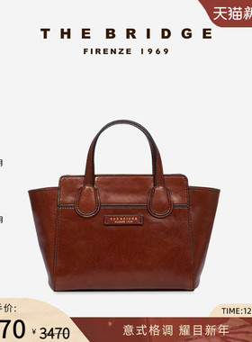 The Bridge/桥牌 ELETTRA系列手工牛皮时尚简约女士手提包托特包