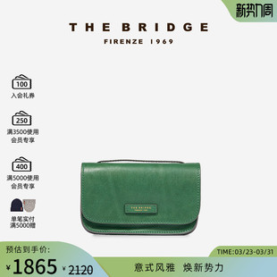 植鞣工艺 桥牌 RUSTICI系列女士小号牛皮翻盖斜挎包 Bridge The