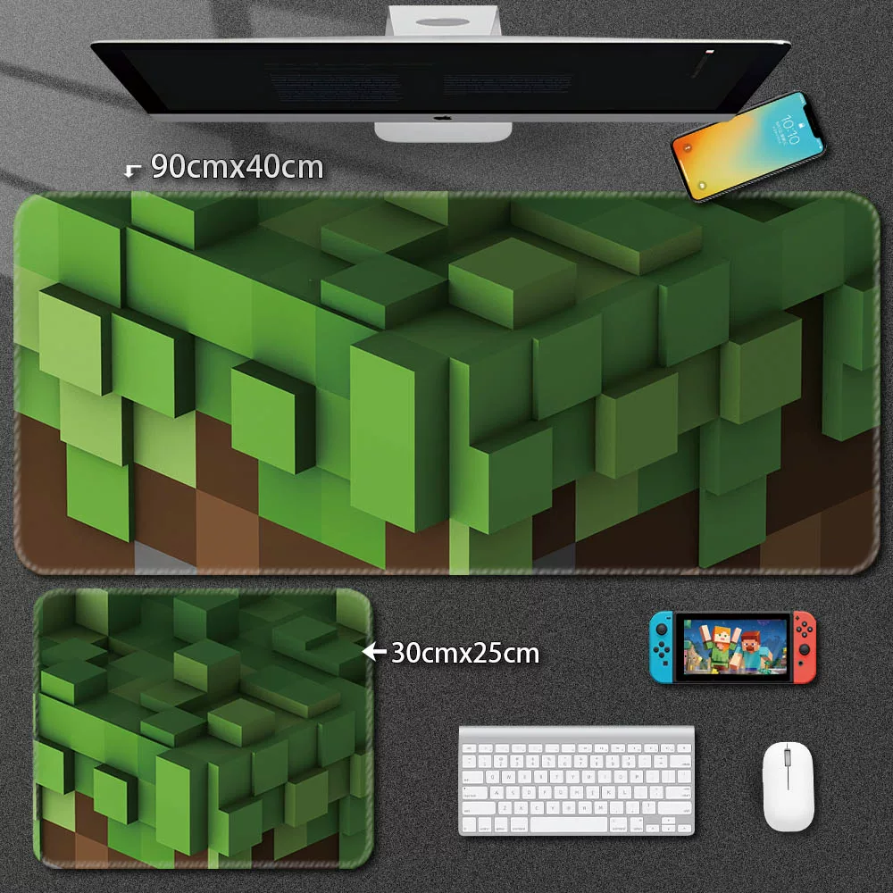 Gaming mouse, big laptop, keyboard, table mat, custom-made