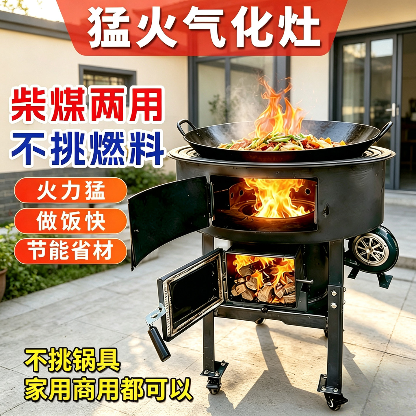新客有礼柴火气化炉不挑燃烧图片