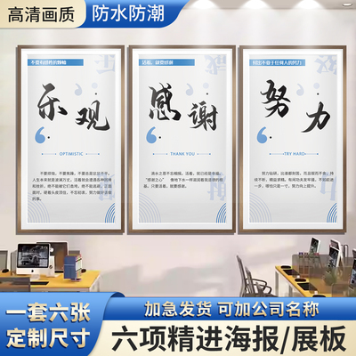 稻盛和夫智慧六项精进海报KT展板