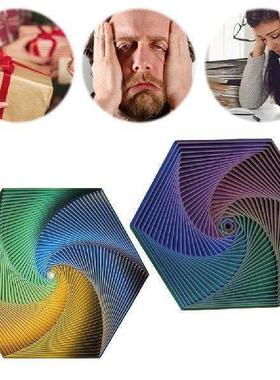 2pcs 3D Printed Fractal Fidget Hexagon Fidget Toy for