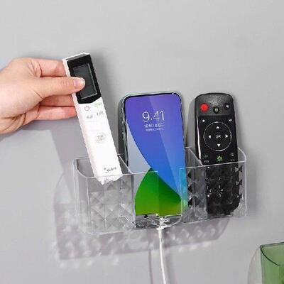 Remote Control Holder Adhesive Punch-free Socket Holder
