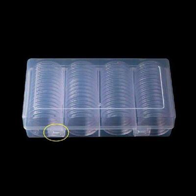 60 Pcs Clear Round 41mm Direct Fit Coin Capsules Holder