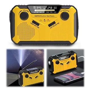 LED Flashlight Radio SOS with Bank Solar Power