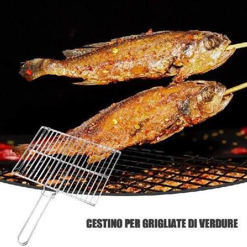 Fish Grilling Rack For Grill Stainless Steel Outdoor