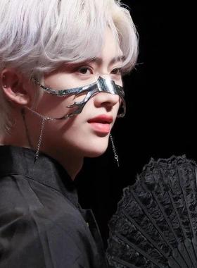 Punk Alien Decent Nose Mechanical Mask Cosplay Chin Gothic