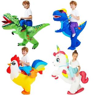 Dinosaur Mascot Inflatable Costumes Roost Child Unicorn Kids