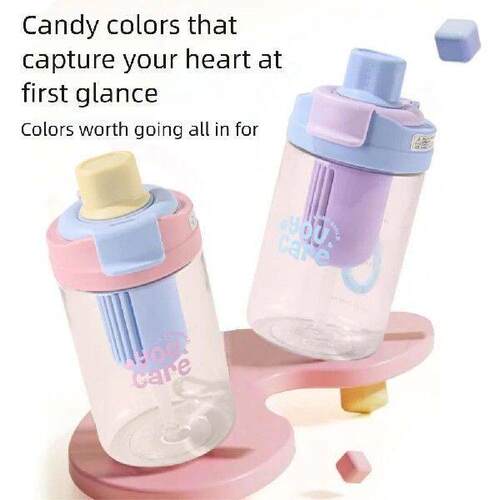 Good-looking 650/1200ml Water Bottle Plastic Multicolor