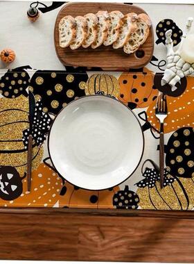 万圣节Halloween Linen meal mat Kitchen Decoration Table mat