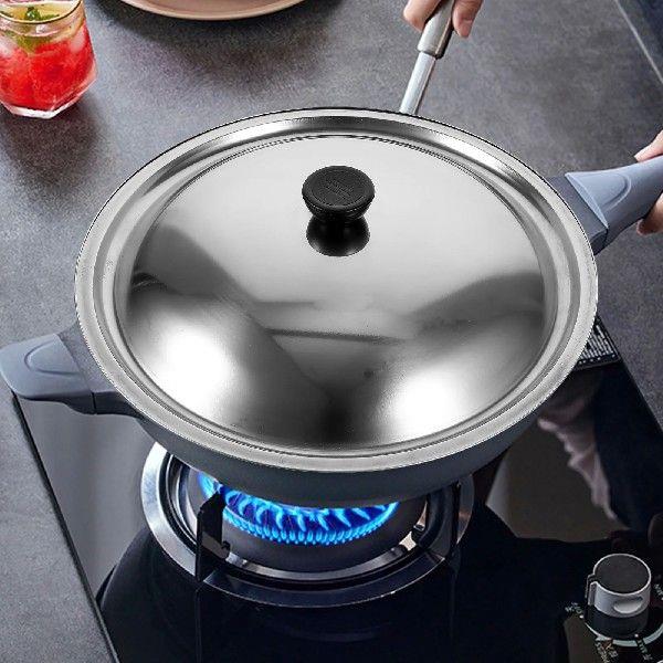 Stainless Steel Cookware Lids Oil Pot Cover 30Cm Bacon