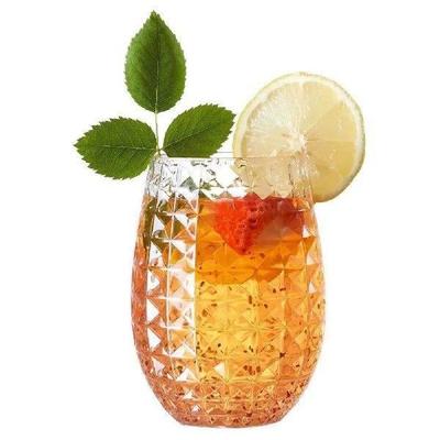 Set of 6 Plastic Drinking Cups 12oz Clear Disposable Wine