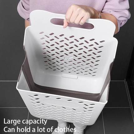 Large Capacity Laundry Basket Bathroom Wall Mounted Clothes