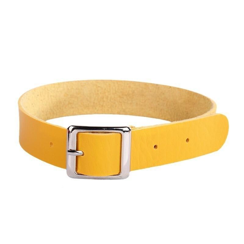 1 PC Women Girls Punk Choker Chain Goth Leather Necklace Fas