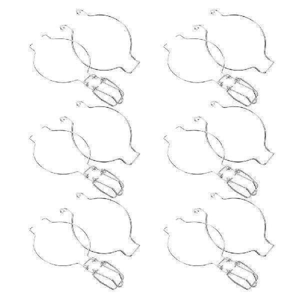 6pcs Stainless Steel Sealing Clips Glass Jars Airtight Lids