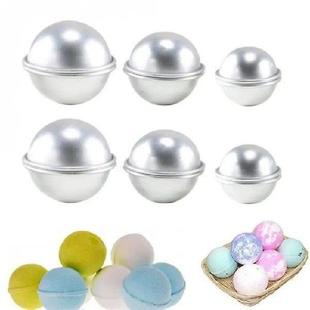 Alloy Bath Bomb 6PCS DIY Aluminium Molds Tool Round