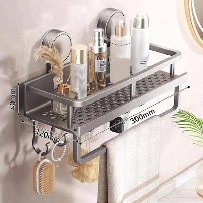 Bathroom Shelf With Suction Cup Aluminum Corner Shelf