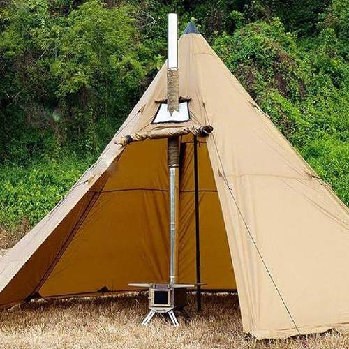 DIY Tent Stove Fireproof Ribbon Adjustable Camping Tent