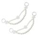 Large Purse Imitation 2Pcs Pearls Beads Chain Handbag