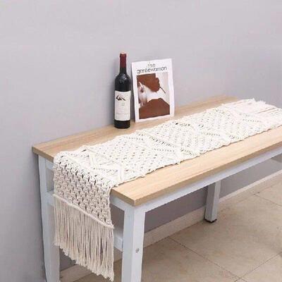 Bohemian Style Hand-woven Table Runner Home Living Room