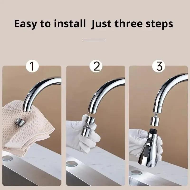 1pc Faucet Extender Boosting Splash Prevention Three Modes W
