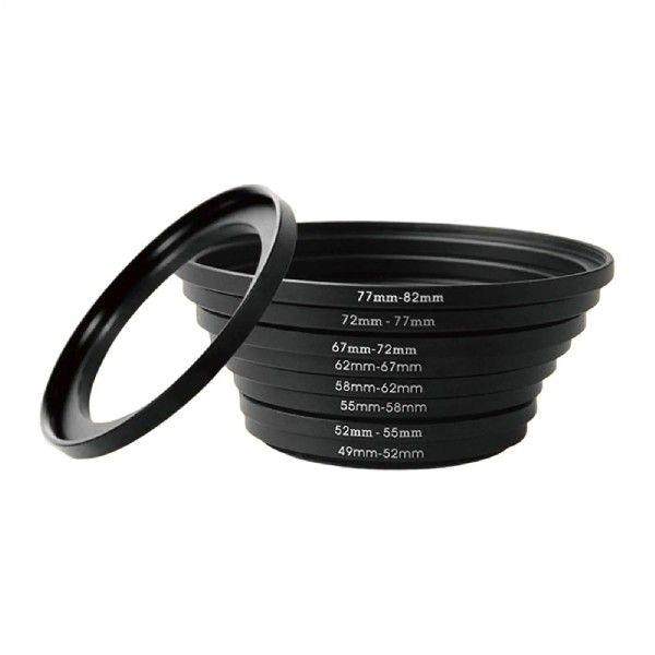 8 Pieces Stepping Down Rings Lens Adapter Filter Set