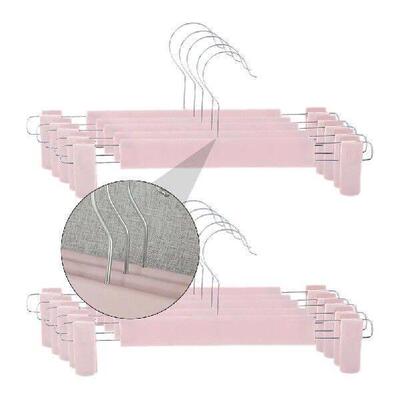 10 Pcs Drying Rack Plastic Metal Pants Clip Hanger