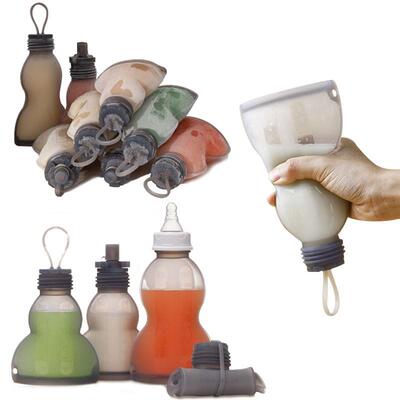 Reusable Milk Freezer Silicone Bags Baby Safe Feeding Food