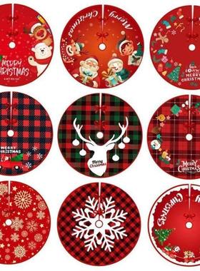 Christmas Printed tree bottom decorative tree skirt圣诞树裙